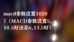 macd参数设置10207（MACD参数设置5,10,5好还是6,13,5好）