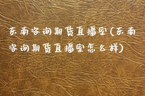 东南咨询期货直播室(东南咨询期货直播室怎么样)_https://www.zcsm.com.cn_期货培训_第1张
