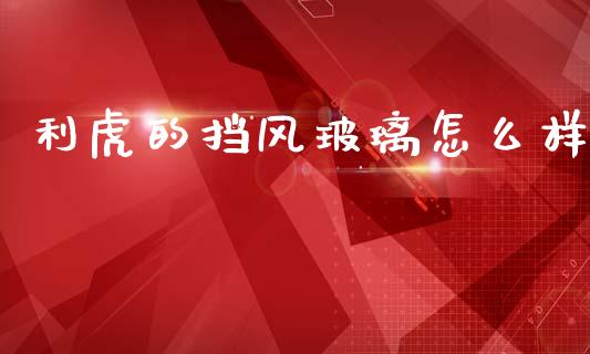 利虎的挡风玻璃怎么样_https://www.zcsm.com.cn_期货百科_第1张