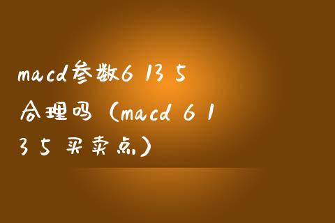 macd参数6 13 5合理吗（macd 6 13 5 买卖点）_https://www.zcsm.com.cn_期货培训_第1张