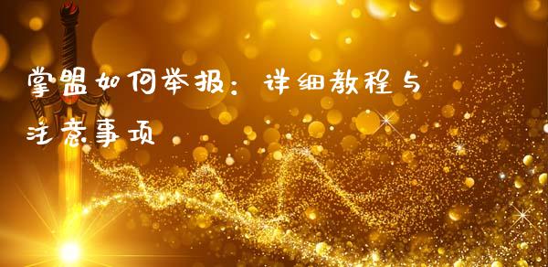 掌盟如何举报：详细教程与注意事项_https://www.zcsm.com.cn_期货交易_第1张
