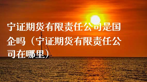宁证期货有限责任公司是国企吗（宁证期货有限责任公司在哪里）_https://www.zcsm.com.cn_期货培训_第1张
