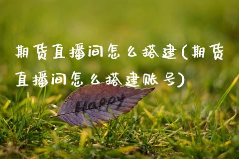 期货直播间怎么搭建(期货直播间怎么搭建账号)_https://www.zcsm.com.cn_期货行情_第1张