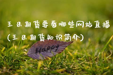 玉米期货要看哪些网站直播(玉米期货知识简介)_https://www.zcsm.com.cn_期货百科_第1张