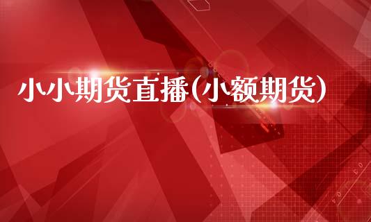 小小期货直播(小额期货)_https://www.zcsm.com.cn_期货百科_第1张