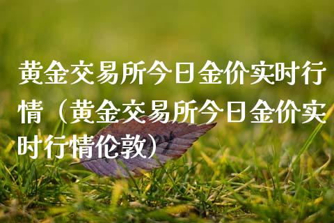 黄金交易所今日金价实时行情（黄金交易所今日金价实时行情伦敦）_https://www.zcsm.com.cn_期货行情_第1张