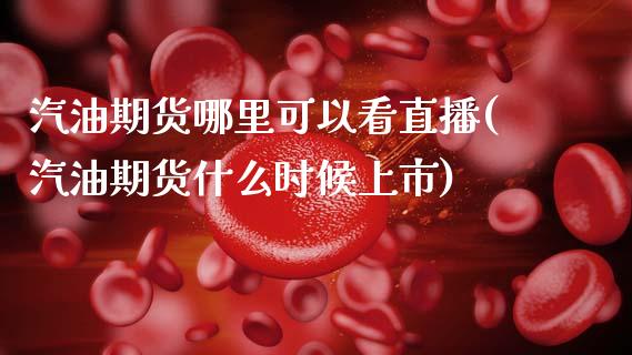 汽油期货哪里可以看直播(汽油期货什么时候上市)_https://www.zcsm.com.cn_期货百科_第1张