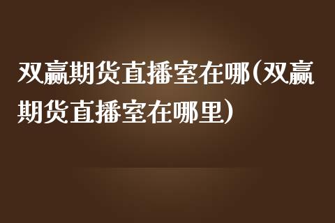 双赢期货直播室在哪(双赢期货直播室在哪里)_https://www.zcsm.com.cn_期货培训_第1张