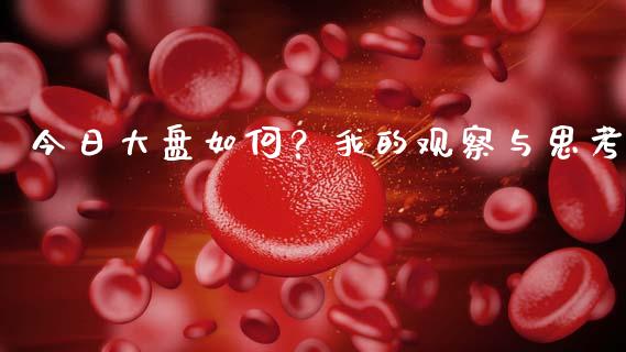 今日大盘如何？我的观察与思考_https://www.zcsm.com.cn_期货行情_第1张