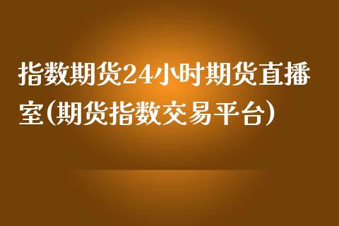指数期货24小时期货直播室(期货指数交易平台)_https://www.zcsm.com.cn_期货喊单_第1张