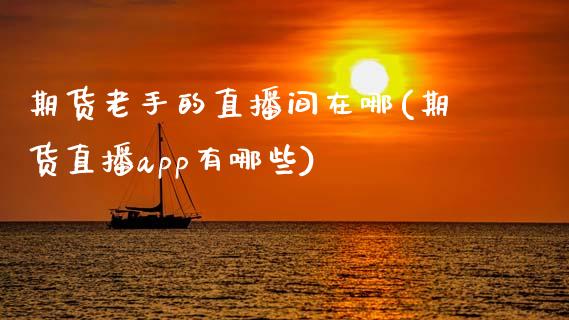 期货老手的直播间在哪(期货直播app有哪些)_https://www.zcsm.com.cn_期货行情_第1张