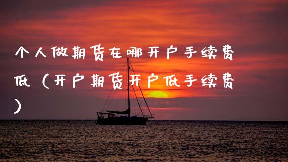 个人做期货在哪开户手续费低（开户期货开户低手续费）_https://www.zcsm.com.cn_期货培训_第1张