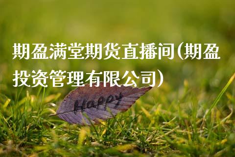 期盈满堂期货直播间(期盈投资管理有限公司)_https://www.zcsm.com.cn_期货培训_第1张