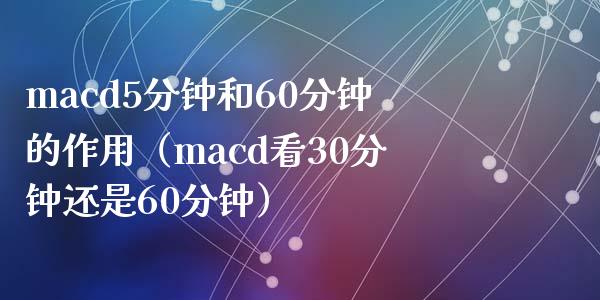 macd5分钟和60分钟的作用（macd看30分钟还是60分钟）_https://www.zcsm.com.cn_期货培训_第1张