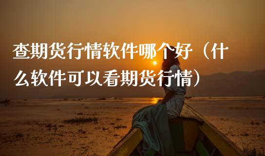 查期货行情软件哪个好（什么软件可以看期货行情）_https://www.zcsm.com.cn_期货行情_第1张