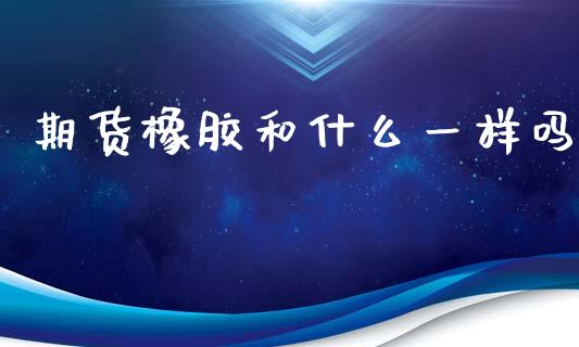 期货橡胶和什么一样吗_https://www.zcsm.com.cn_原油期货_第1张