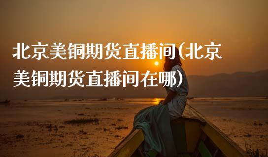 北京美铜期货直播间(北京美铜期货直播间在哪)_https://www.zcsm.com.cn_期货喊单_第1张
