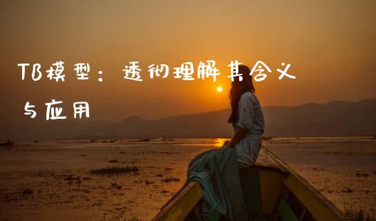 TB模型：透彻理解其含义与应用_https://www.zcsm.com.cn_期货百科_第1张