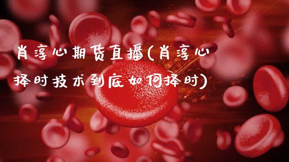 肖淳心期货直播(肖淳心 择时技术到底如何择时)_https://www.zcsm.com.cn_期货行情_第1张
