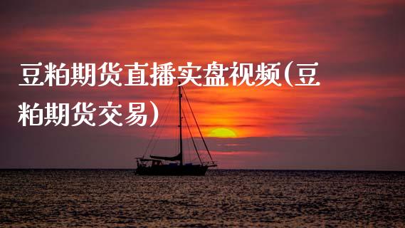 豆粕期货直播实盘视频(豆粕期货交易)_https://www.zcsm.com.cn_期货行情_第1张