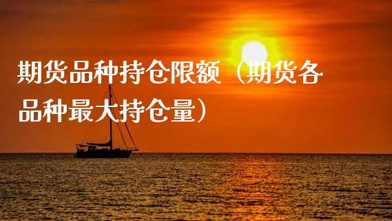 期货品种持仓限额（期货各品种最大持仓量）_https://www.zcsm.com.cn_期货交易_第1张