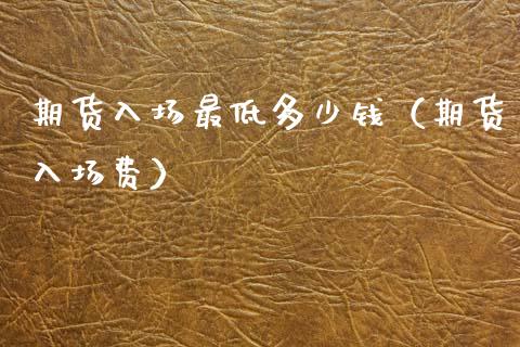 期货入场最低多少钱（期货入场费）_https://www.zcsm.com.cn_期货喊单_第1张