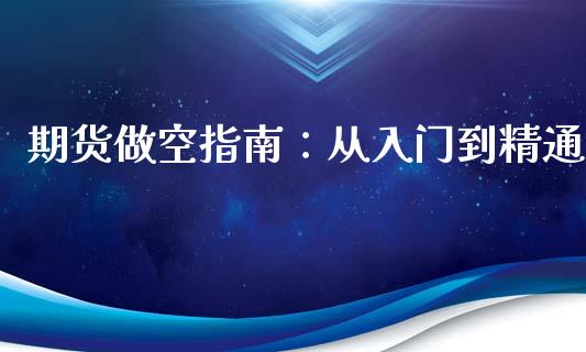 期货做空指南：从入门到精通_https://www.zcsm.com.cn_期货喊单_第1张