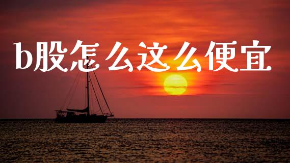b股怎么这么便宜_https://www.zcsm.com.cn_期货行情_第1张