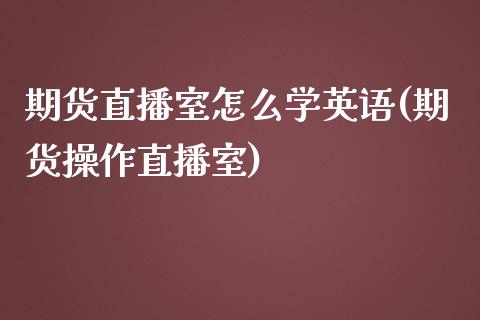 期货直播室怎么学英语(期货操作直播室)_https://www.zcsm.com.cn_期货百科_第1张