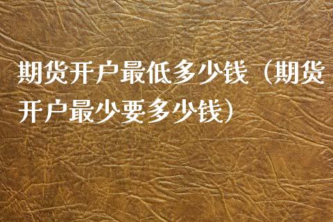 期货开户最低多少钱（期货开户最少要多少钱）_https://www.zcsm.com.cn_期货百科_第1张