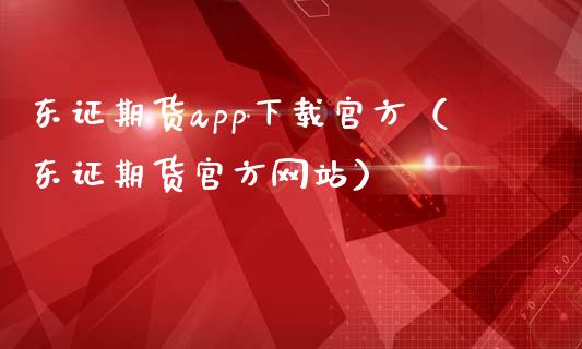 东证期货app下载官方（东证期货官方网站）_https://www.zcsm.com.cn_原油期货_第1张