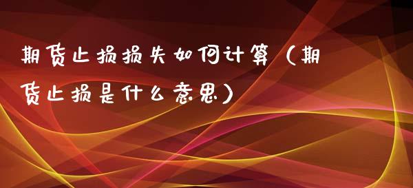期货止损损失如何计算（期货止损是什么意思）_https://www.zcsm.com.cn_期货交易_第1张