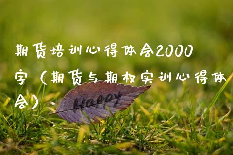 期货培训心得体会2000字（期货与期权实训心得体会）_https://www.zcsm.com.cn_期货培训_第1张