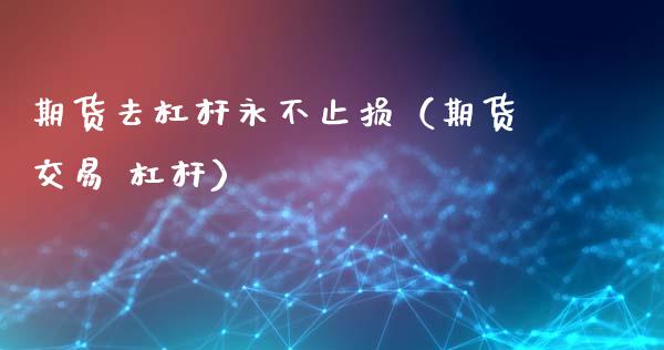 期货去杠杆永不止损（期货交易 杠杆）_https://www.zcsm.com.cn_期货交易_第1张