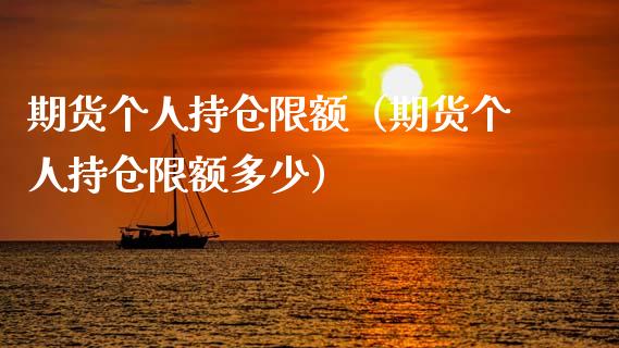 期货个人持仓限额（期货个人持仓限额多少）_https://www.zcsm.com.cn_期货交易_第1张
