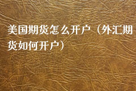 美国期货怎么开户（外汇期货如何开户）_https://www.zcsm.com.cn_期货培训_第1张