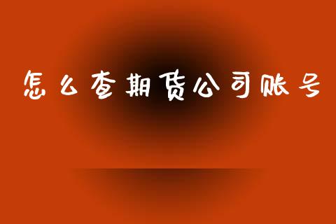 怎么查期货公司账号_https://www.zcsm.com.cn_期货培训_第1张