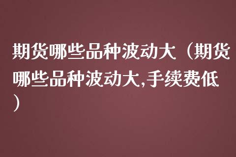 期货哪些品种波动大（期货哪些品种波动大,手续费低）_https://www.zcsm.com.cn_期货喊单_第1张