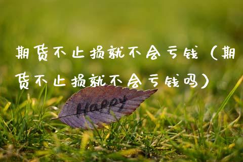 期货不止损就不会亏钱（期货不止损就不会亏钱吗）_https://www.zcsm.com.cn_期货交易_第1张