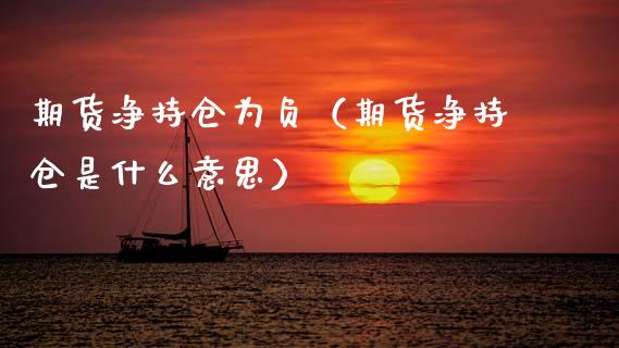 期货净持仓为负（期货净持仓是什么意思）_https://www.zcsm.com.cn_期货交易_第1张