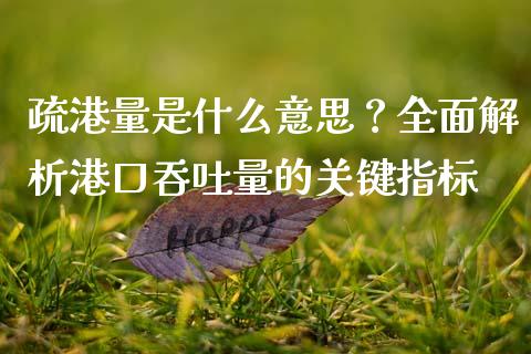 疏港量是什么意思?全面解析港口吞吐量的关键指标_原油期货_第1张_期货百科_期货喊单_期货行情_期货交易_原油期货_期货培训 疏港量是什么意思?全面解析港口吞吐量的关键指标_https://www.zcsm.com.cn_原油期货_第1张
