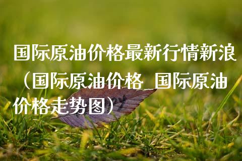 国际原油价格最新行情新浪（国际原油价格_国际原油价格走势图）_https://www.zcsm.com.cn_期货培训_第1张