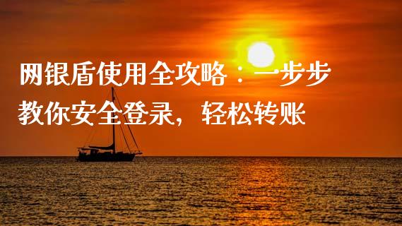 网银盾使用全攻略：一步步教你安全登录，轻松转账_https://www.zcsm.com.cn_期货培训_第1张