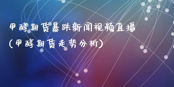 甲醇期货暴跌新闻视频直播(甲醇期货走势分析)_https://www.zcsm.com.cn_期货培训_第1张