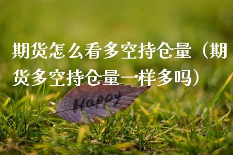 期货怎么看多空持仓量（期货多空持仓量一样多吗）_https://www.zcsm.com.cn_期货交易_第1张