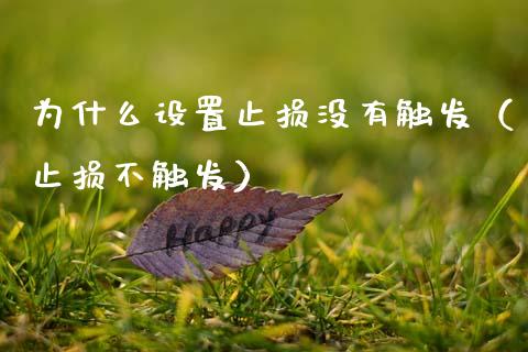 为什么设置止损没有触发（止损不触发）_https://www.zcsm.com.cn_期货交易_第1张