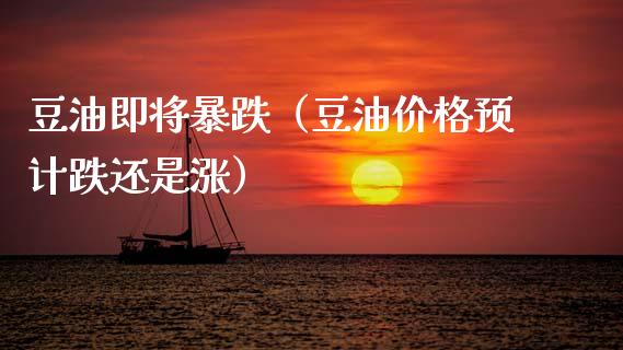 豆油即将暴跌（豆油价格预计跌还是涨）_https://www.zcsm.com.cn_期货培训_第1张