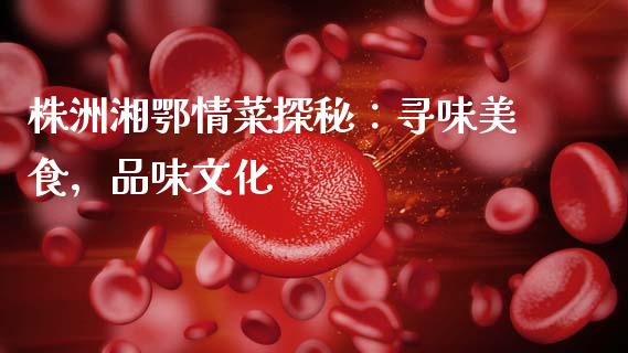 株洲湘鄂情菜探秘：寻味美食，品味文化_https://www.zcsm.com.cn_期货百科_第1张