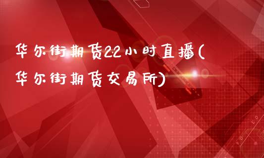 华尔街期货22小时直播(华尔街期货交易所)_https://www.zcsm.com.cn_期货喊单_第1张