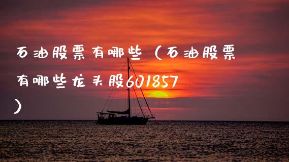 石油股票有哪些（石油股票有哪些龙头股601857）_https://www.zcsm.com.cn_期货培训_第1张